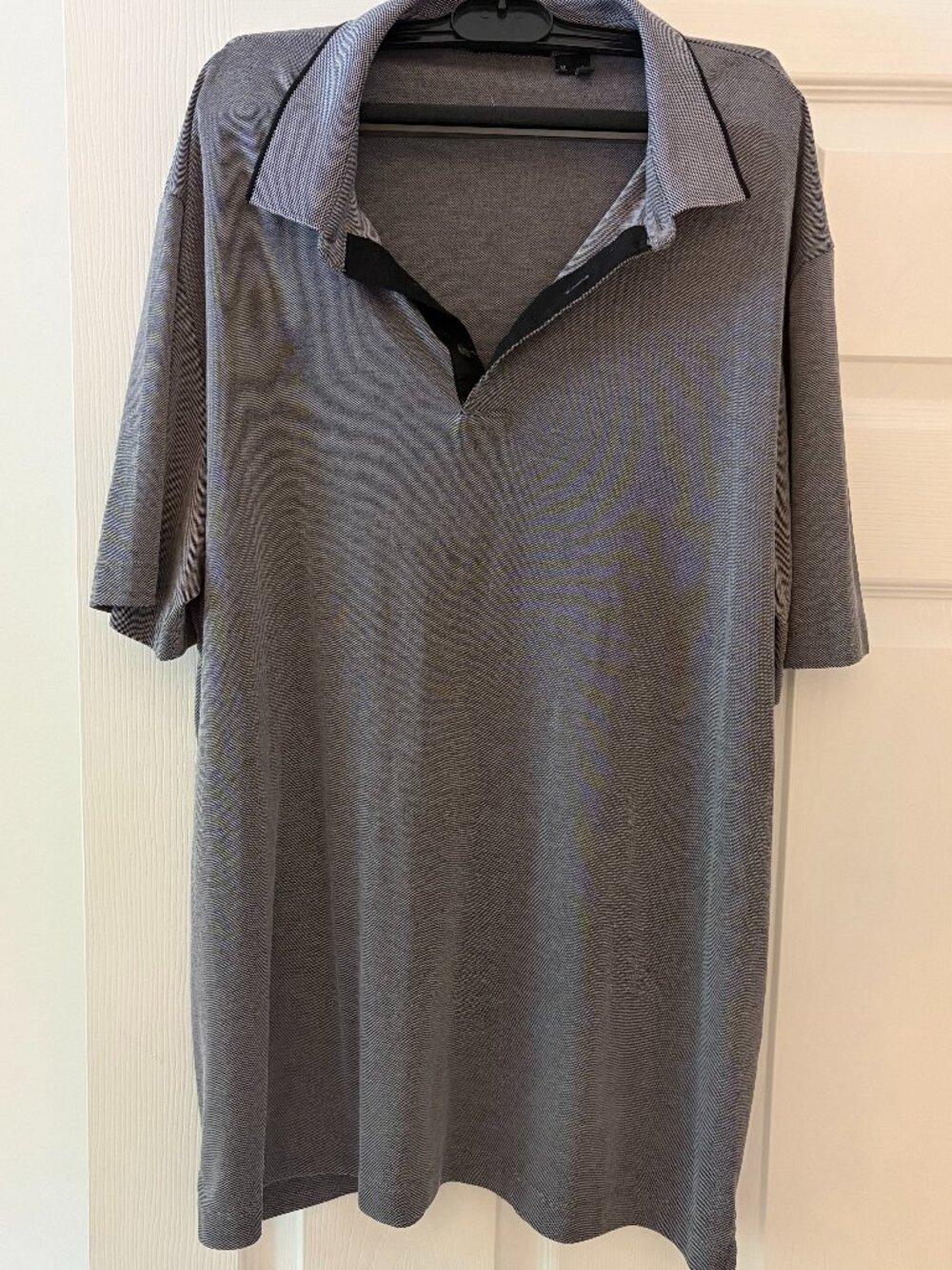 Theory Men's Polo - Gray and Black - Size XL